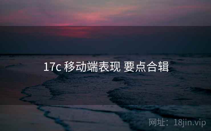 17c 移动端表现 要点合辑  第1张