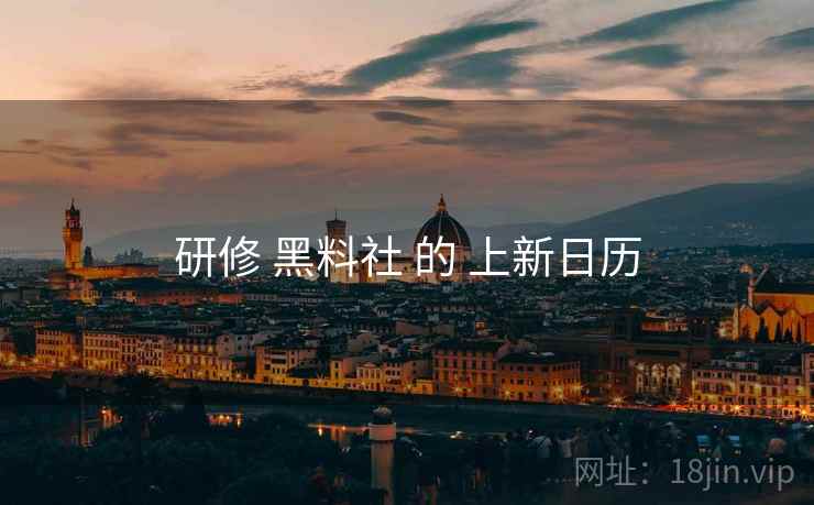 研修 黑料社 的 上新日历  第1张