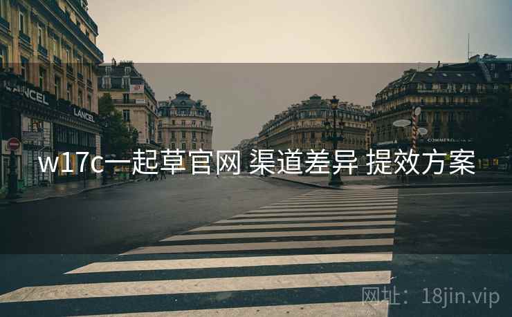 w17c一起草官网 渠道差异 提效方案  第2张